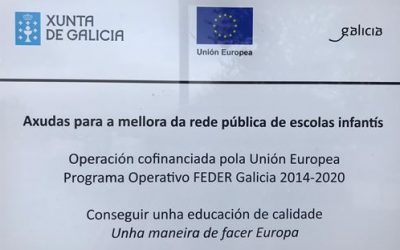 Proxecto “Mellora da envolvente térmica” e a  adquisición e mellora do equipamento do centro, ca compra de mobiliario interior, material didáctico e de xogo